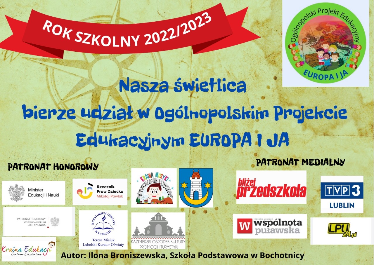 Nasza świetlica bierze udział w Ogólnopolskim Projekcie Edukacyjnym